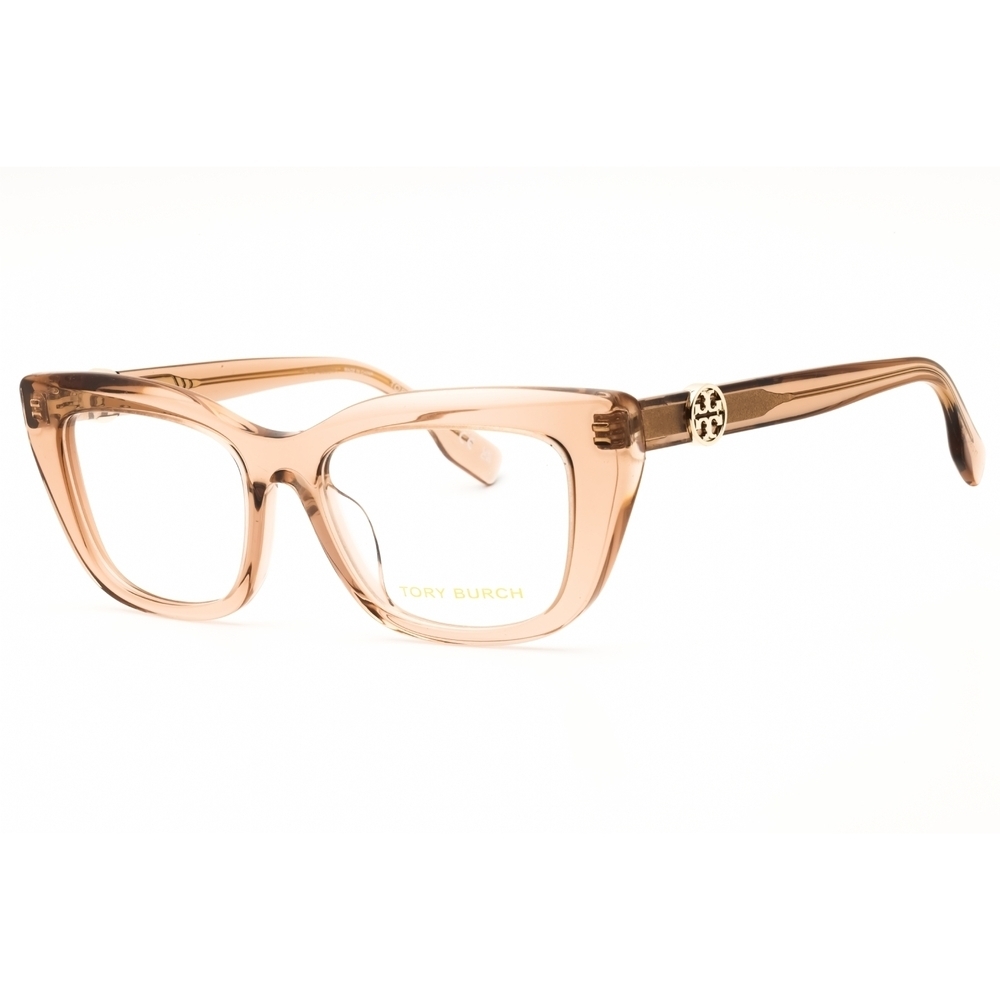 Tory Burch TY2158U Eyeglasses Transparent Brown Acetate Cat-Eye